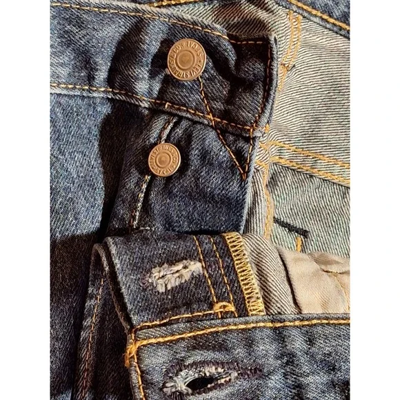 Levis 501 Original Mens Straight Leg Jeans Blue Denim 34x29 NWT Workwear Casual - Picture 9 of 15